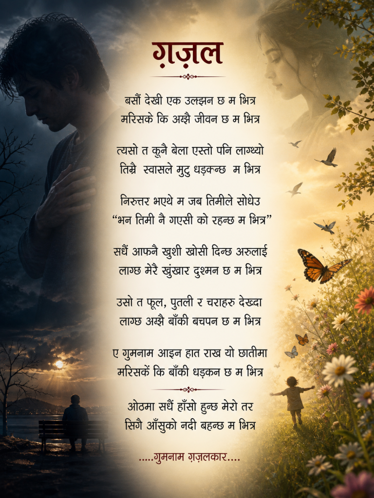 Barsau dekhi ek uljhan cha ma bhitra